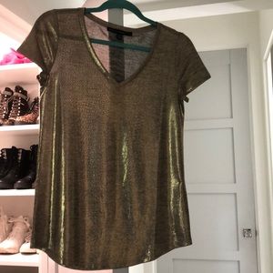 Gold mesh top
